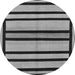 Round Machine Washable Abstract Gray Modern Rug, wshabs214gry