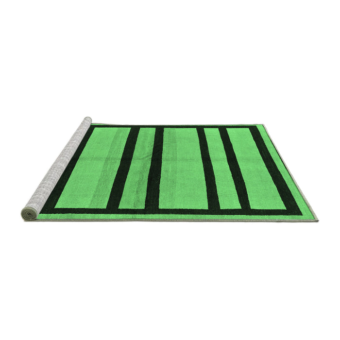 Sideview of Machine Washable Abstract Emerald Green Modern Area Rugs, wshabs214emgrn