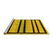 Sideview of Machine Washable Abstract Yellow Modern Rug, wshabs214yw