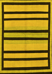 Abstract Yellow Modern Rug, abs214yw