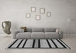 Machine Washable Abstract Gray Modern Rug in a Living Room,, wshabs214gry