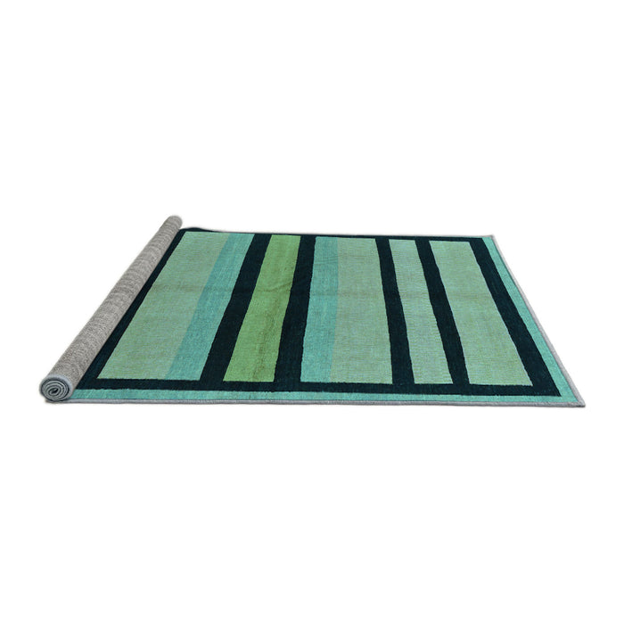 Sideview of Machine Washable Abstract Light Blue Modern Rug, wshabs214lblu