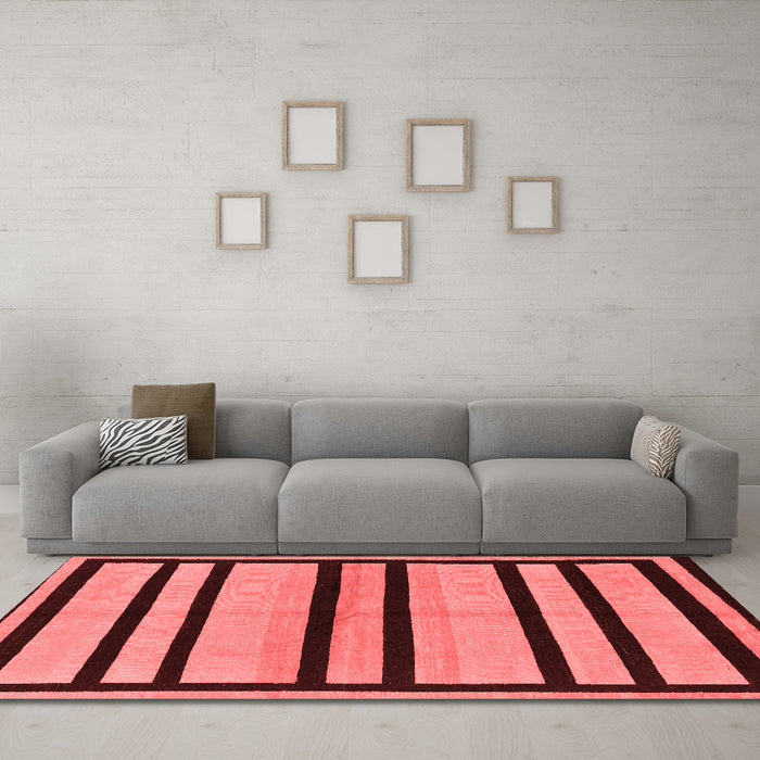 Modern Red Washable Rugs