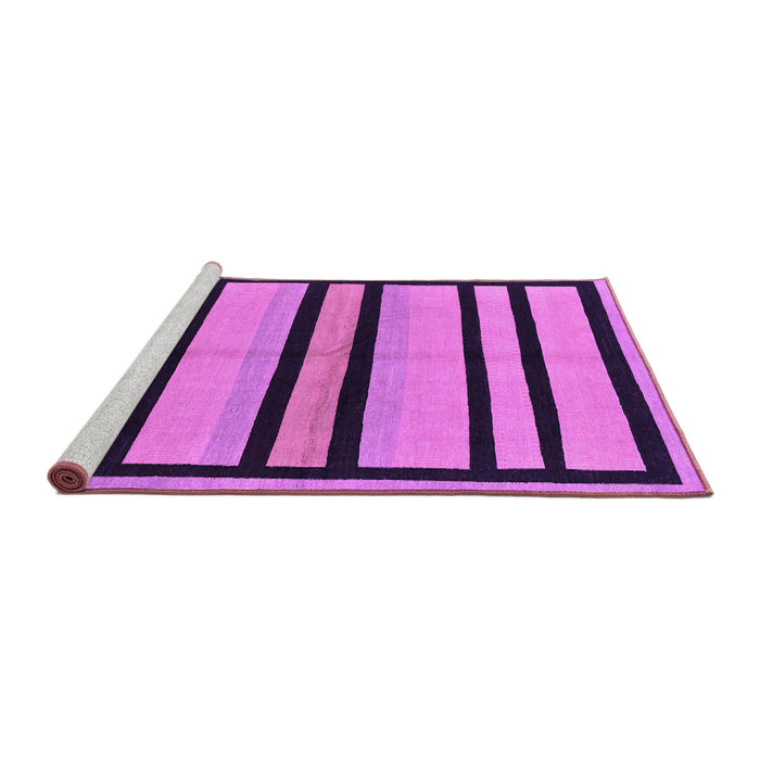 Sideview of Machine Washable Abstract Purple Modern Area Rugs, wshabs214pur