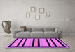 Machine Washable Abstract Purple Modern Area Rugs in a Living Room, wshabs214pur