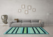 Machine Washable Abstract Light Blue Modern Rug in a Living Room, wshabs214lblu