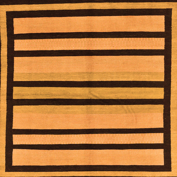 Square Abstract Orange Modern Rug, abs214org
