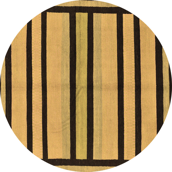 Round Machine Washable Abstract Brown Modern Rug, wshabs214brn