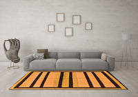 Machine Washable Abstract Orange Modern Rug, wshabs214org