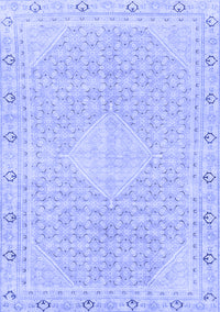 Abstract Blue Modern Rug, abs2150blu