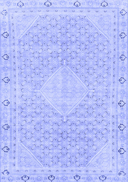Abstract Blue Modern Rug, abs2150blu