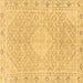 Square Abstract Brown Modern Rug, abs2150brn