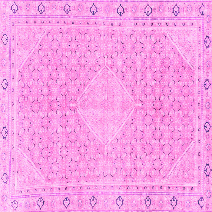 Square Abstract Pink Modern Rug, abs2150pnk