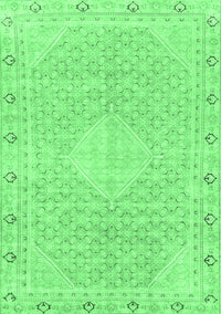 Abstract Emerald Green Modern Rug, abs2150emgrn