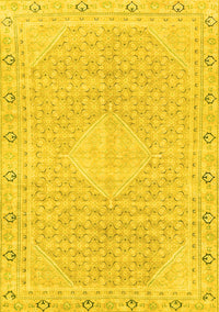 Abstract Yellow Modern Rug, abs2150yw