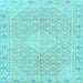 Square Abstract Light Blue Modern Rug, abs2150lblu