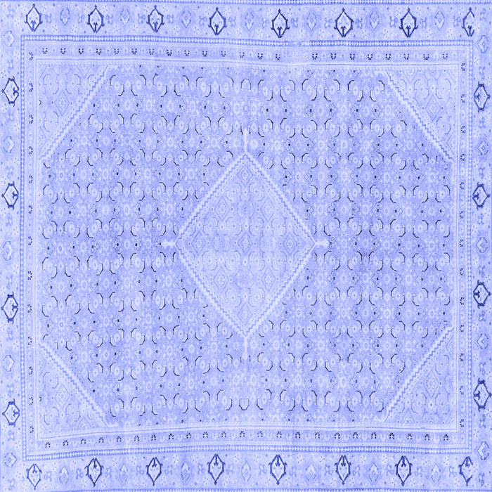Square Machine Washable Abstract Blue Modern Rug, wshabs2150blu