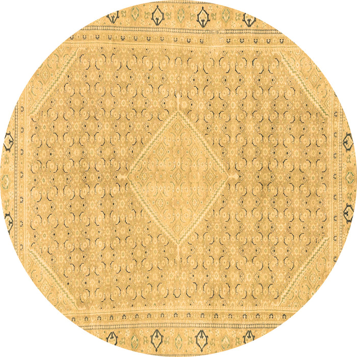 Round Machine Washable Abstract Brown Modern Rug, wshabs2150brn