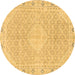 Round Machine Washable Abstract Brown Modern Rug, wshabs2150brn