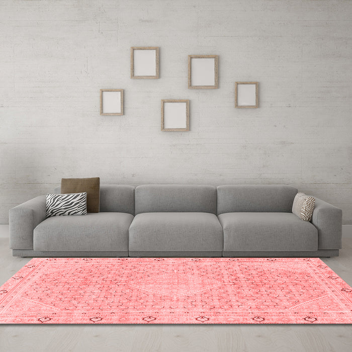 Modern Red Washable Rugs