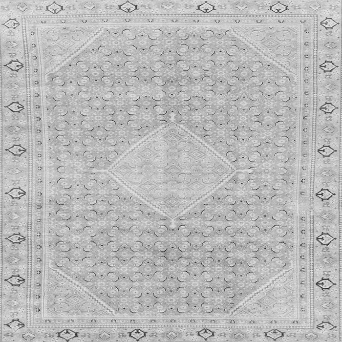 Square Abstract Gray Modern Rug, abs2150gry