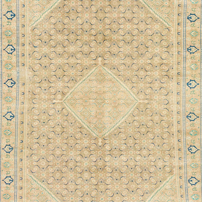 Machine Washable Abstract Brown Gold Rug, wshabs2150