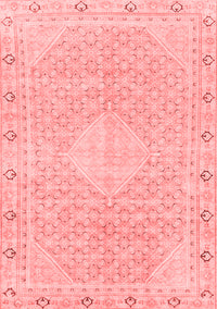 Abstract Red Modern Rug, abs2150red