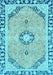 Abstract Light Blue Modern Rug, abs2151lblu