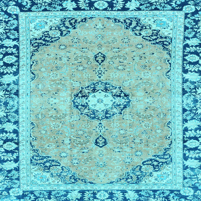 Square Machine Washable Abstract Light Blue Modern Rug, wshabs2151lblu