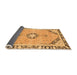 Sideview of Abstract Orange Modern Rug, abs2151org