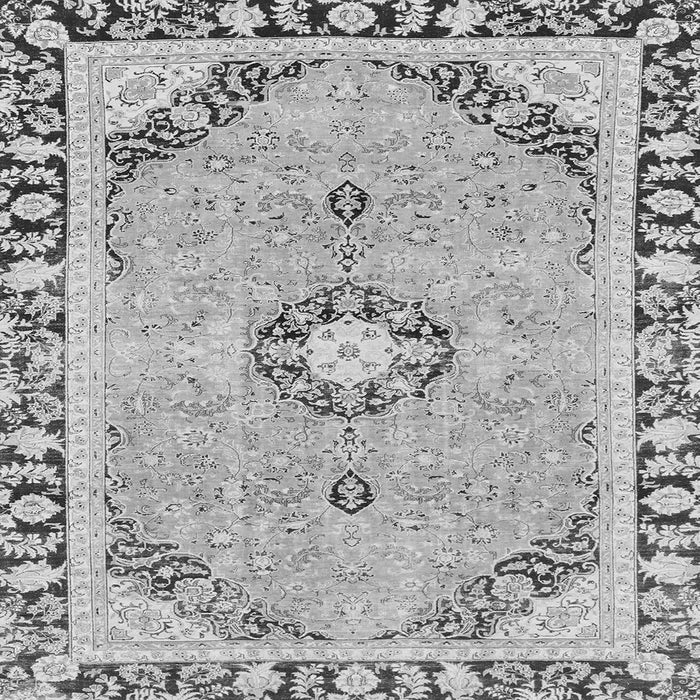 Square Machine Washable Abstract Gray Modern Rug, wshabs2151gry