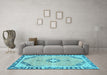 Machine Washable Abstract Light Blue Modern Rug in a Living Room, wshabs2151lblu