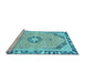 Sideview of Machine Washable Abstract Light Blue Modern Rug, wshabs2151lblu