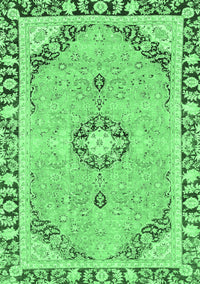 Abstract Emerald Green Modern Rug, abs2151emgrn