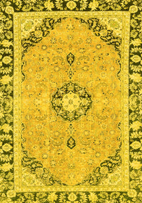 Abstract Yellow Modern Rug, abs2151yw