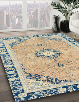 Machine Washable Abstract Brown Rug in a Family Room, wshabs2151