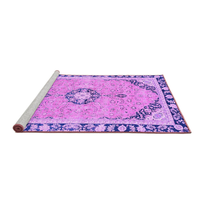 Sideview of Machine Washable Abstract Purple Modern Area Rugs, wshabs2151pur