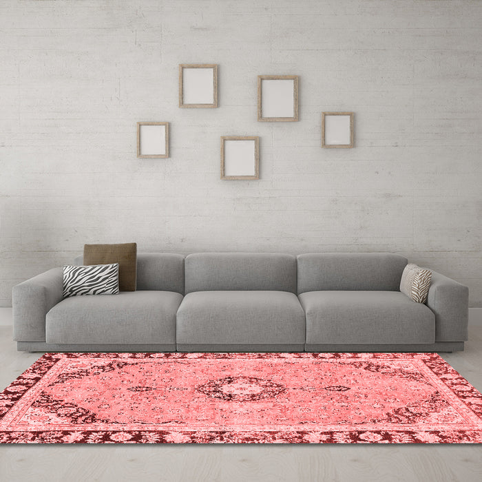 Modern Red Washable Rugs