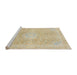 Sideview of Machine Washable Abstract Metallic Gold Rug, wshabs2152