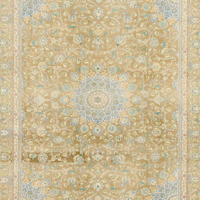 Machine Washable Abstract Metallic Gold Rug, wshabs2152