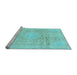 Sideview of Machine Washable Abstract Light Blue Modern Rug, wshabs2152lblu