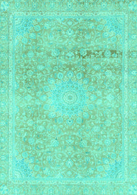 Abstract Turquoise Modern Rug, abs2152turq