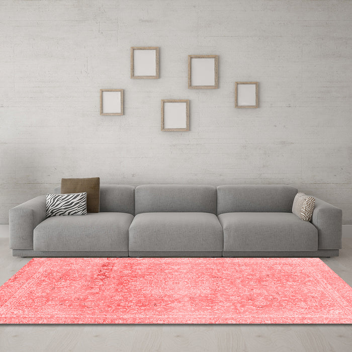 Modern Red Washable Rugs