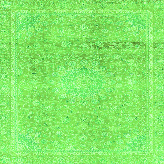 Square Abstract Green Modern Rug, abs2152grn