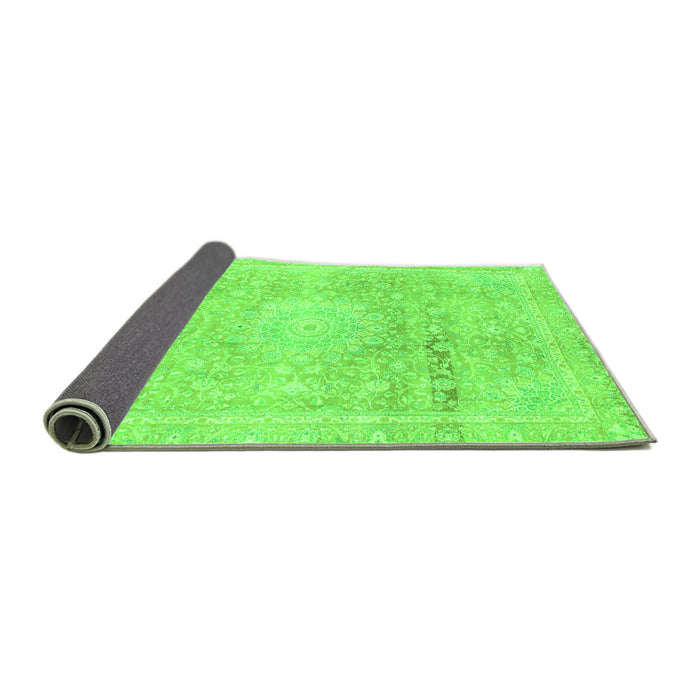 Sideview of Abstract Green Modern Rug, abs2152grn