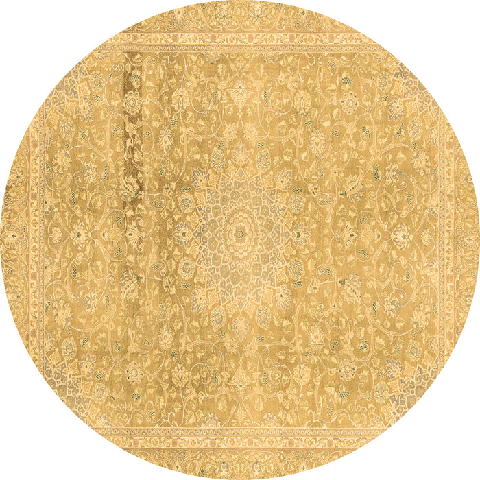 Round Machine Washable Abstract Brown Modern Rug, wshabs2152brn