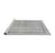 Sideview of Machine Washable Abstract Gray Modern Rug, wshabs2153gry