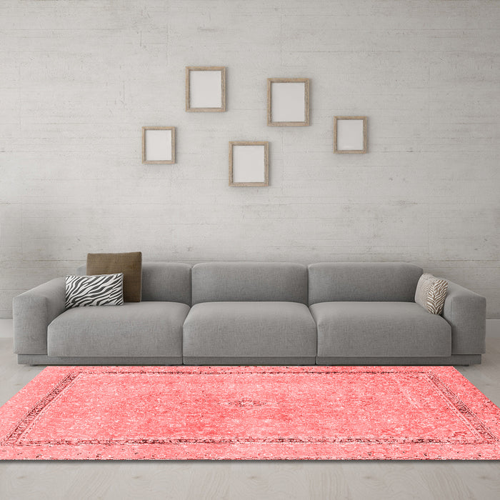 Modern Red Washable Rugs