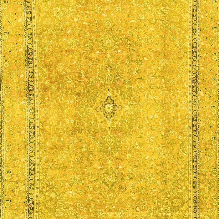 Abstract Yellow Modern Rug, abs2153yw