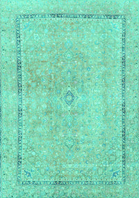 Abstract Turquoise Modern Rug, abs2153turq